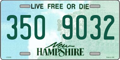 NH license plate 3509032