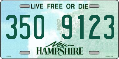 NH license plate 3509123