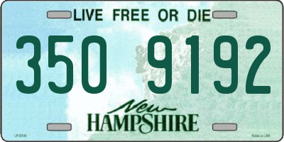 NH license plate 3509192
