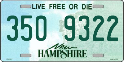 NH license plate 3509322