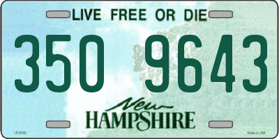 NH license plate 3509643
