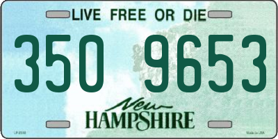 NH license plate 3509653