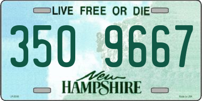 NH license plate 3509667