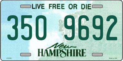 NH license plate 3509692