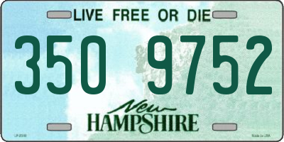 NH license plate 3509752