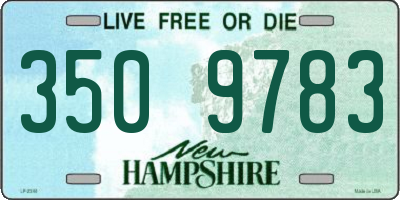 NH license plate 3509783