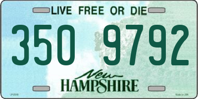 NH license plate 3509792