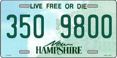 NH license plate 3509800