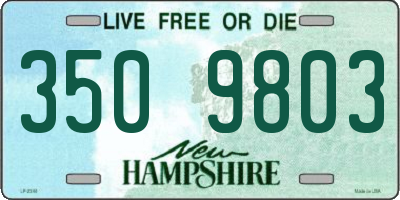 NH license plate 3509803