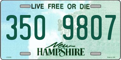 NH license plate 3509807