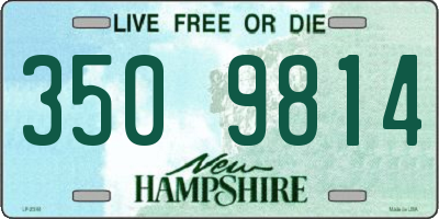 NH license plate 3509814