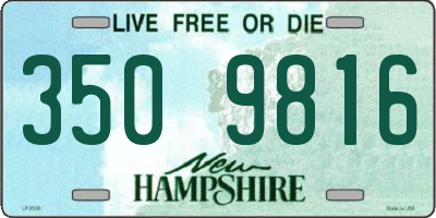 NH license plate 3509816