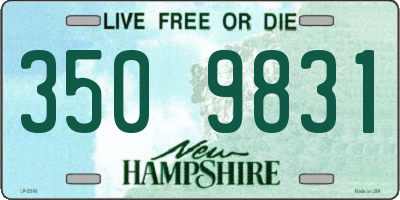 NH license plate 3509831