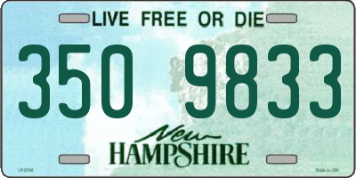 NH license plate 3509833