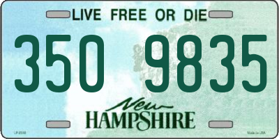NH license plate 3509835