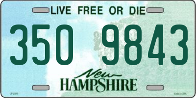 NH license plate 3509843