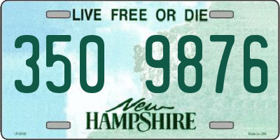 NH license plate 3509876