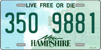 NH license plate 3509881