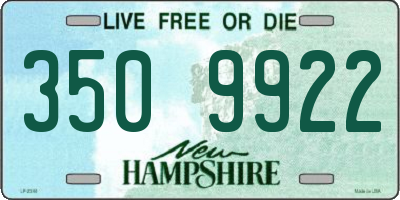NH license plate 3509922