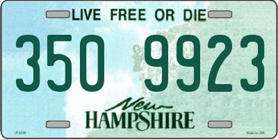 NH license plate 3509923