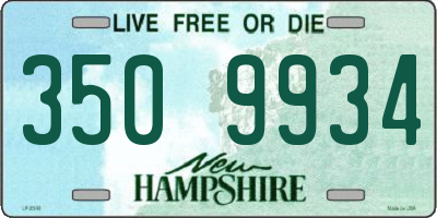 NH license plate 3509934