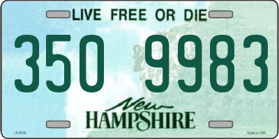 NH license plate 3509983