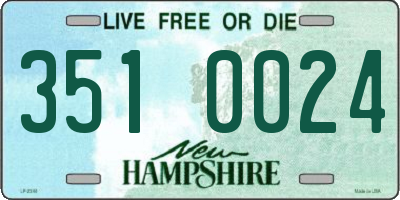 NH license plate 3510024