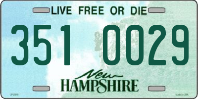 NH license plate 3510029