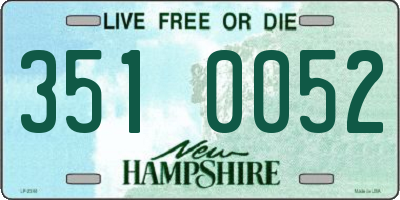NH license plate 3510052