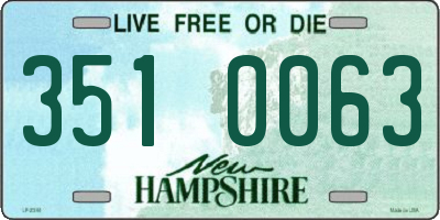 NH license plate 3510063