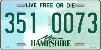 NH license plate 3510073