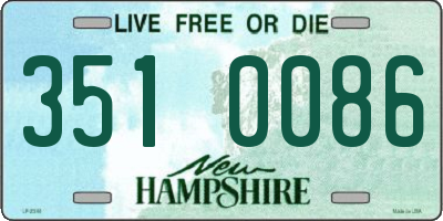 NH license plate 3510086