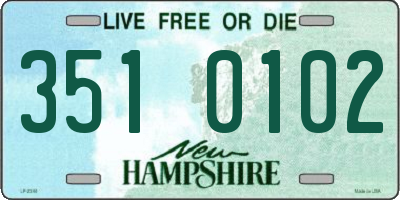 NH license plate 3510102