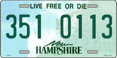 NH license plate 3510113
