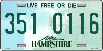 NH license plate 3510116