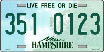 NH license plate 3510123