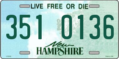 NH license plate 3510136