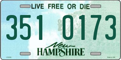 NH license plate 3510173