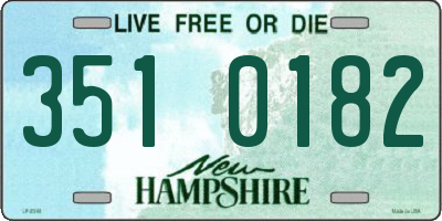 NH license plate 3510182