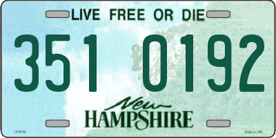 NH license plate 3510192