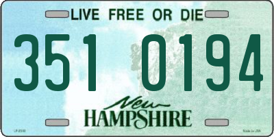 NH license plate 3510194