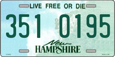 NH license plate 3510195