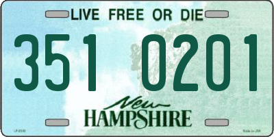 NH license plate 3510201