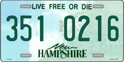 NH license plate 3510216