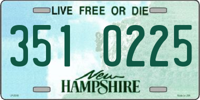NH license plate 3510225