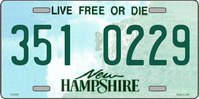 NH license plate 3510229