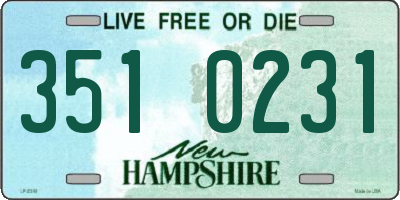NH license plate 3510231