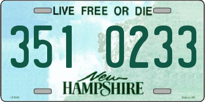NH license plate 3510233