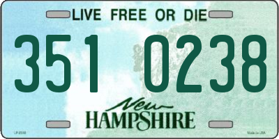 NH license plate 3510238