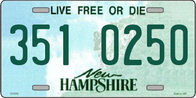 NH license plate 3510250